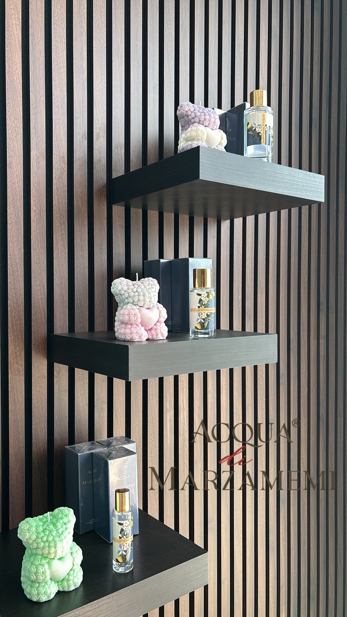 Candela Teddy con cera 100% vegetale profumata e artigianale - ACQUA di MARZAMEMI®